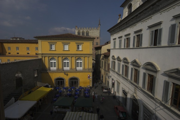 Piazza Buonamici, veduta dall'alto di fronte il palazzo Buonamici.
