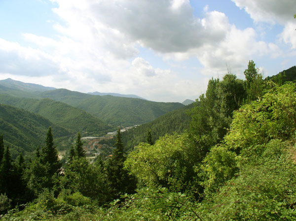 Vista delle colline della Val di Bisenzio