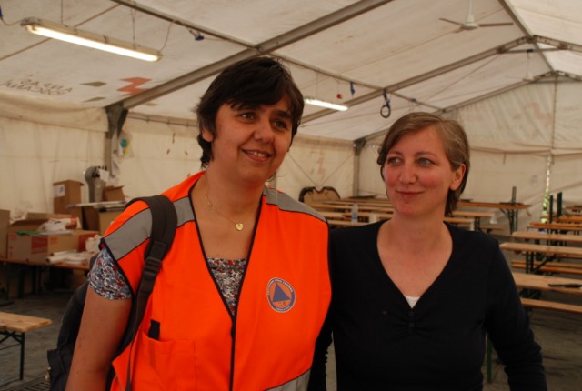 Il Geom. Francesca Logli e la Dott.ssa Samuela Tintori del Comune di Prato intervenute insieme a tanti altri colleghi a supporto del Comune di San Pio