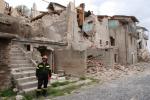 Case distrutte nell'abitato di Castelnuovo