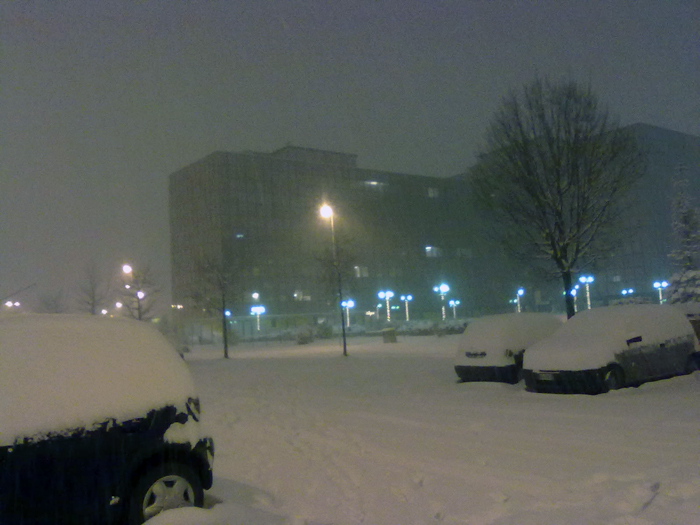 Auto sommerse dalla neve