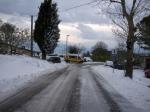 Strada ghiacciata a Carmignano