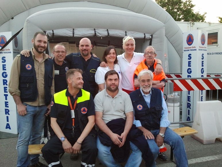 Alcuni responsabili coordinatori del campo della Regione Toscana