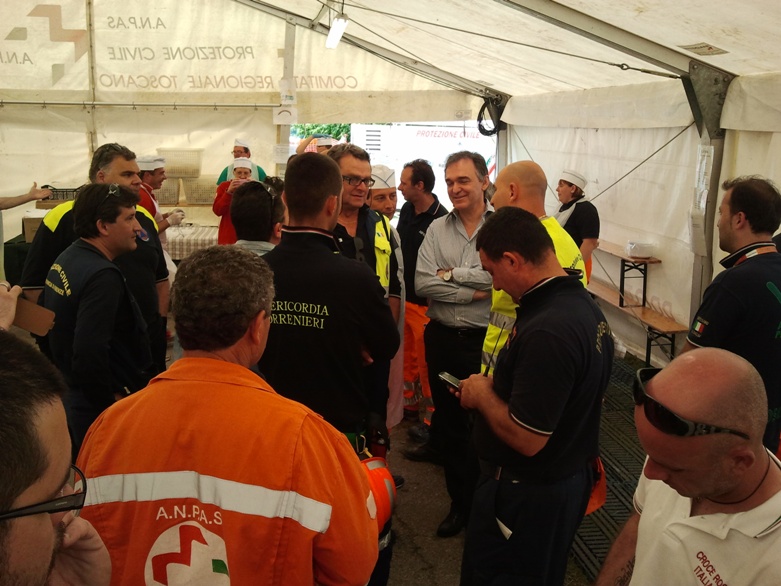 Il Presidente Rossi con alcuni verificatori della Toscana (Giannetti, Minucci)