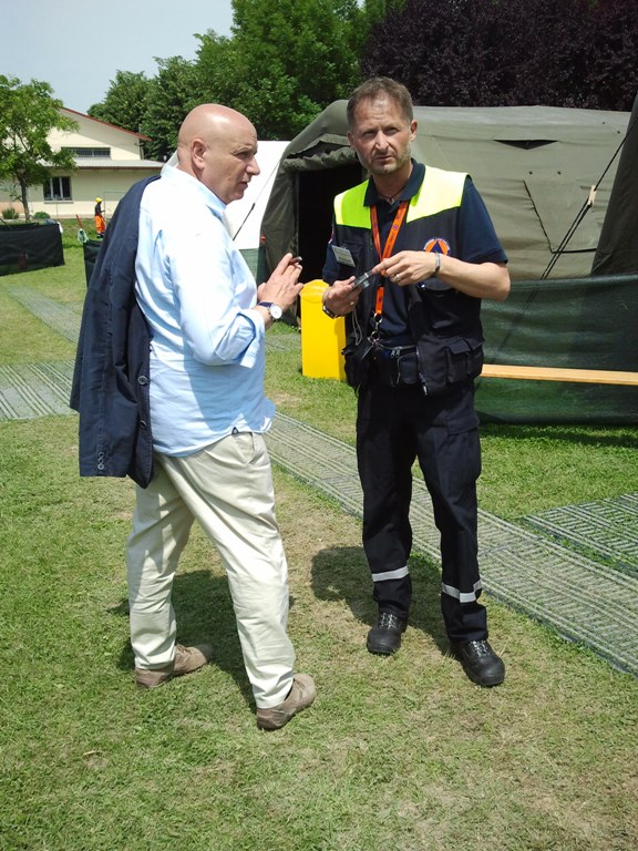 Il dirigente della Protezione Civile Toscana dott. Antonino Mario Melara ed il funzionario della Provincia di Grosseto Graziano Pepi