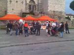 Gli stand allestiti dalla Misericordi di Prato in Piazza delle Carceri