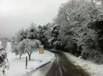 Strada sgombra dalla neve
