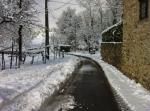 Strada pulita dalla neve