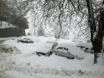 Macchine bloccate nella neve