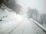 Neve sulla strada verso Migliana
