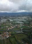 Veduta aerea del fiume Ombrone tra Prato e Pistoia