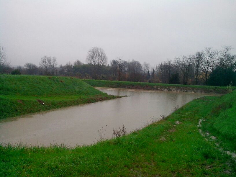 Torrente Bardena che confluisce nel Calicino