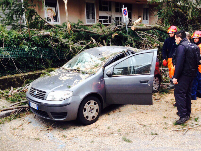 Danni alle auto in sosta in Via Parigi