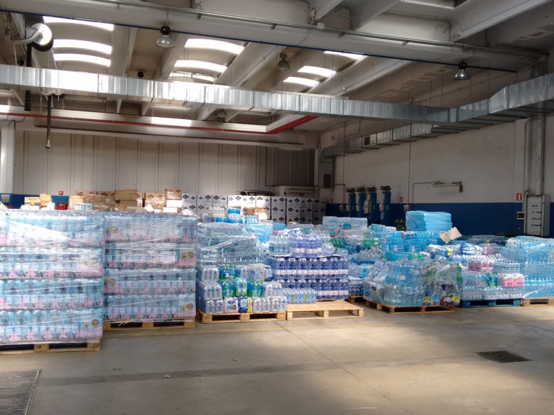 Rieti: uno dei depositi viveri