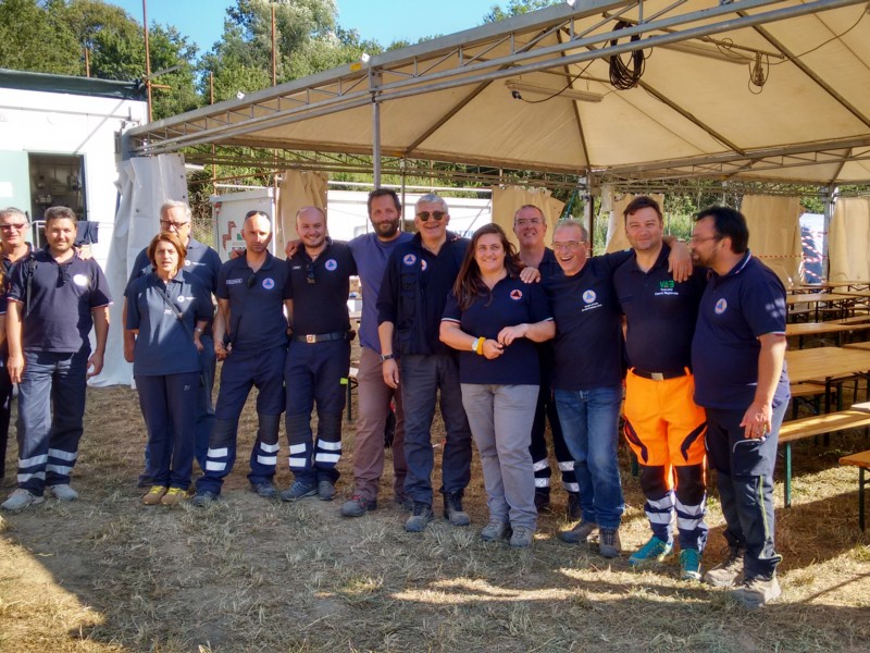 Funzionari  della  protezione civile di Prato