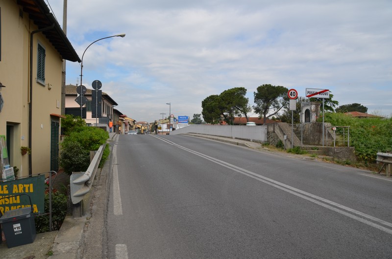 Ombrone - Poggio a Caiano - Vista longitudinale del ponte all'Asse