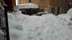 Immagine della via Salaria ricoperta da oltre 1 metro di neve