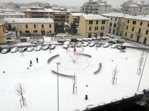 Piazza Ciardi innevata