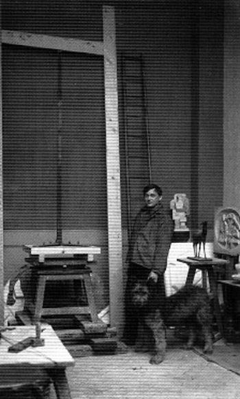 Lipchitz in laboratorio con il cane